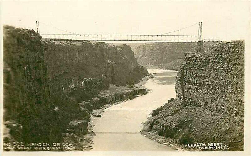 ID, Snake River Gorge, Idaho, Hansen Bridge, No. 522, RPPC