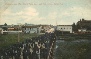 c1910 Vallejo California Workmen Mare Island Navy Yard Pacific Postcard 25-2977