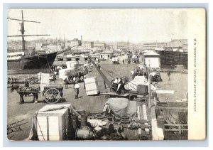 C1910 Queen Street Wharf Auckland N.Z. Postcard P173E