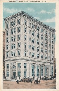 Manchester NH, New Hampshire - Merchants Bank Building - pm 1916 - WB