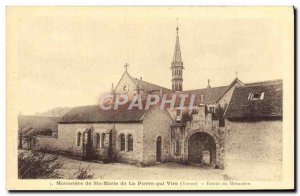 Old Postcard Monastery of St. Mary of Pierre Qui Vire Entrance of the monastery