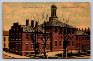 J91/ Zanesville Ohio Postcard c1910 Muskingum County Old Court House 223