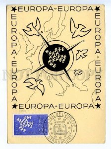 420028 FRANCE 1961 year EUROPA CEPT Council of Europe maximum card