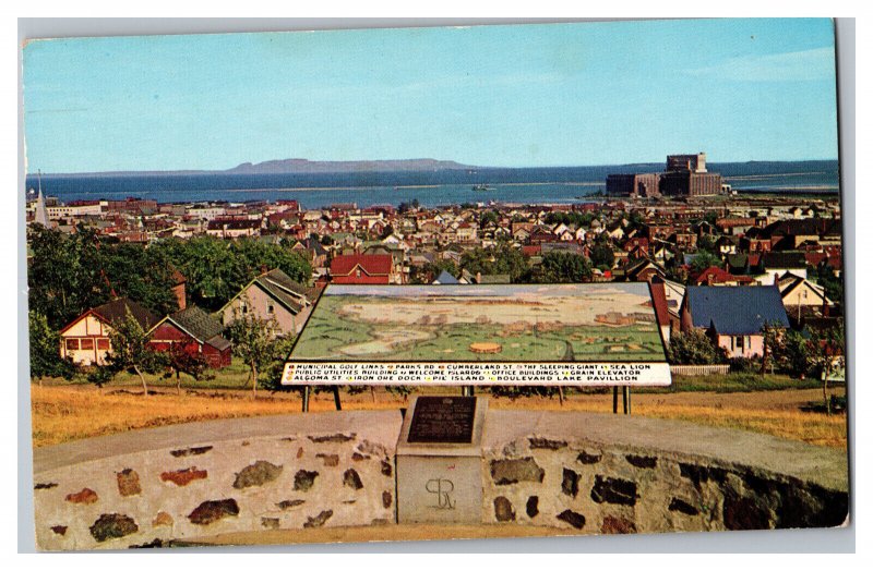 The Lookout Hillcrest Park Port Arthur Ontario Canada Postcard