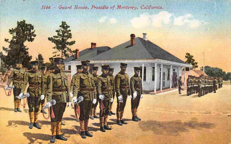 Guard at Guard House US Army Base Presidio Monterey California 1910c postcard