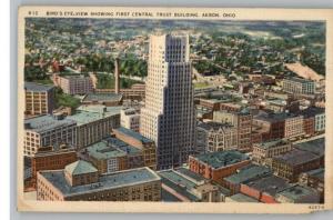 Linen Postcard~First Central Trust Bldg~Akron,Ohio/OH