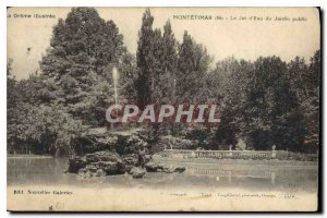 Old Postcard The Illustree Drome Montelimar Jet Public Water Garden