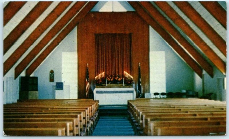 ENIWETOK ATOLL, Marshall Islands  ~ POST CHAPEL  U.S. Military c1950s Postcard