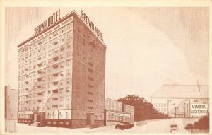 THE BROWN HOTEL Des Moines, Iowa c1950s Vintage Postcard