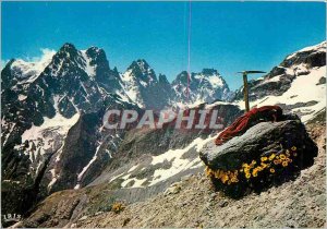 Postcard Modern Ecrins Pelvoux Massif peak nameless The Allefroide from the W...