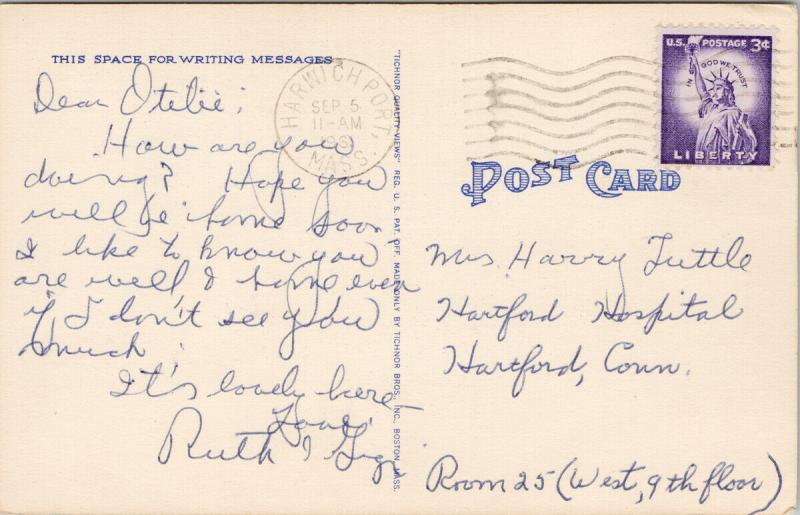 Old Home Cape Cod MA Mass c1961 Vintage Linen Postcard E42