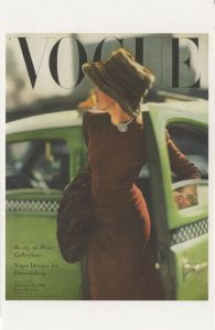 WW2 Taxi Lady Taxies Cab WW2 Vogue Dressmaking Photo Postcard