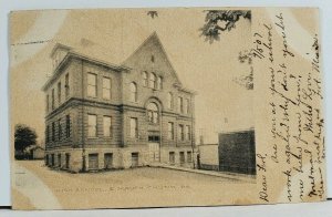 East Mauch Chunk Pa High School Building c1907 Postcard L19