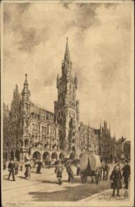 Munchen Germany Neues Rathaus TUCK #1614B c1910 Postcard