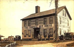 Belfast ME Perry's Topical Nut House Old Cars Roadside RPPC Postcard