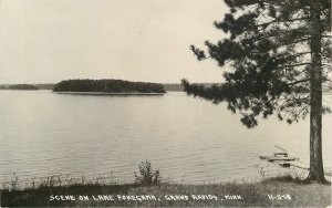 Grand Rapids Minnesota~Lake Pokegama~Island~Dock~1915 Real Photo~RPPC