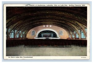 Vintage Interior Of Auditorium Lakeside Ohio Postcard P167E