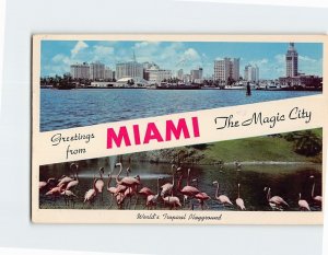 Postcard World's Tropical Playground, The Magic City, Greetings from Miami, FL