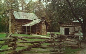 Vintage Postcard Pioneer Farmstead Great Smokey Mountains National Park TN