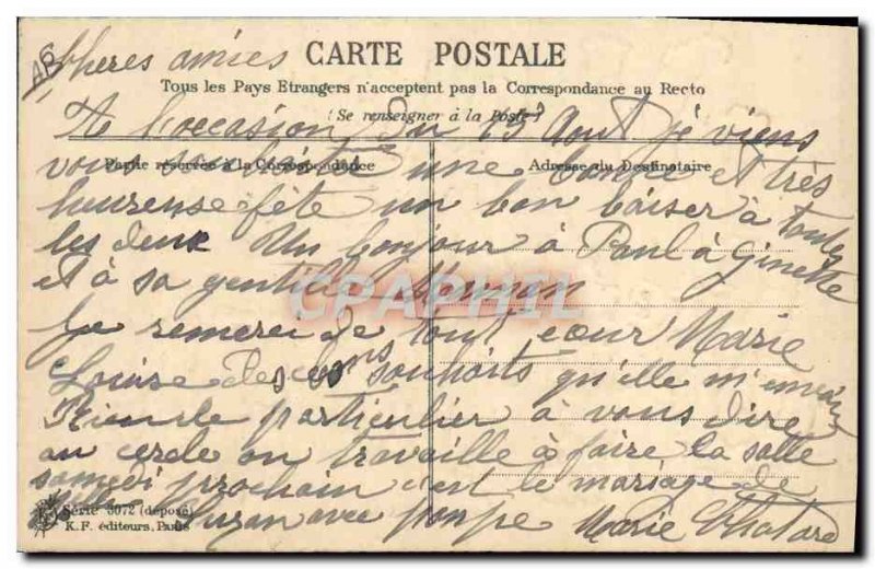 Old Postcard Fancy Marie Surname