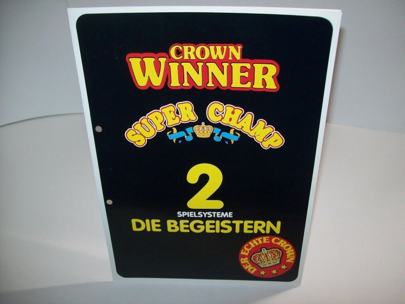 Crown Winner Super Champ FLYER Bergmann Original Slot Machine German Text 