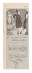 1927 Print Ad Onyx Hosiery Pointex, Women in Seamed Stockings 6.5 x 14