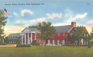 Saucon Valley Country Club Bethlehem Pennsylvania linen postcard