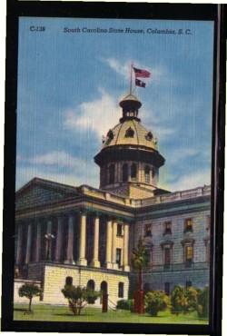 South Carolina colour PC State House, Columbia, unused