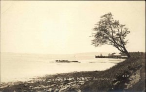 Searsport Maine ME Morseman's Park Beach Vintage Real Photo Postcard