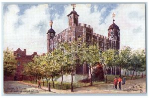 c1910 The White Tower Tower of London England Oilette Tuck Art Postcard