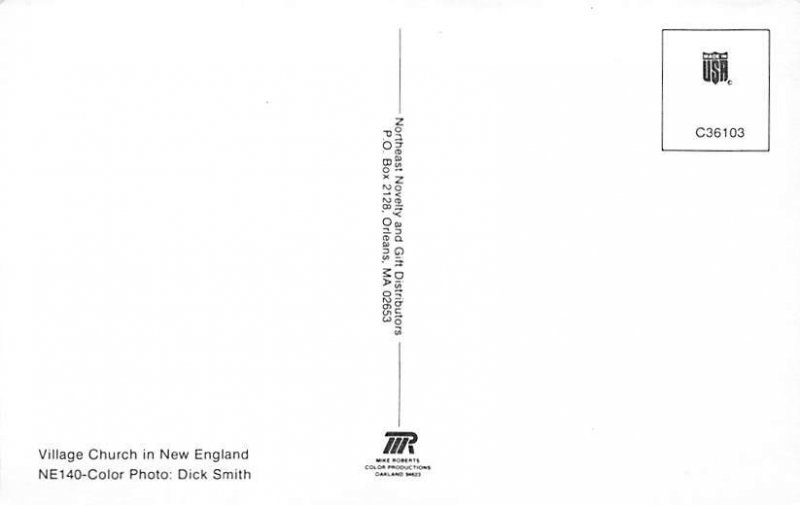 Village Church New England, Massachusetts MA Postcard