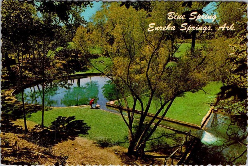 2~4X6 Postcards Eureka Spring AR Arkansas BLUE SPRING & CRESCENT SPRING~Pavilion