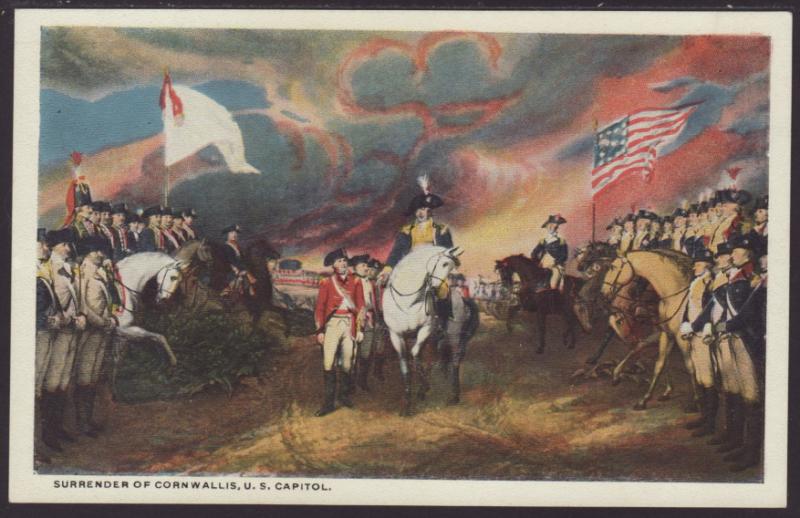 Surrender of Cornwallis,Painting Postcard