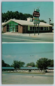 Roadside View~Sioux City Nebraska~Park Plaza Motel On Hwy 20~Vintage Postcard