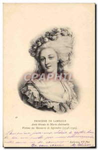 Old Postcard Princess Lamballe Amie Marie Antoinette