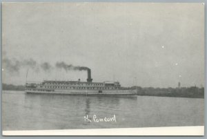 STEAMBOAT SHIP CONCORD VINTAGE REAL PHOTO POSTCARD RPPC