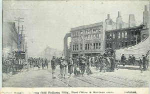 Chelsea Square Odd Fellows Savings Bank Massachusetts c-1910 Postcard 10474