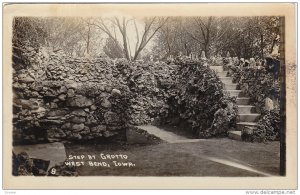 RP: Step at Grotto , WEST BEND , Iowa , 1910-20s