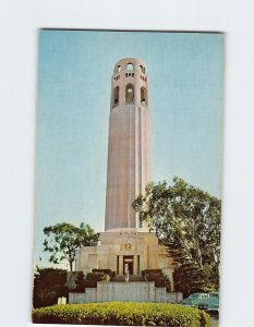 Postcard Coit Memorial Tower, Pioneer Park, San Francisco, California