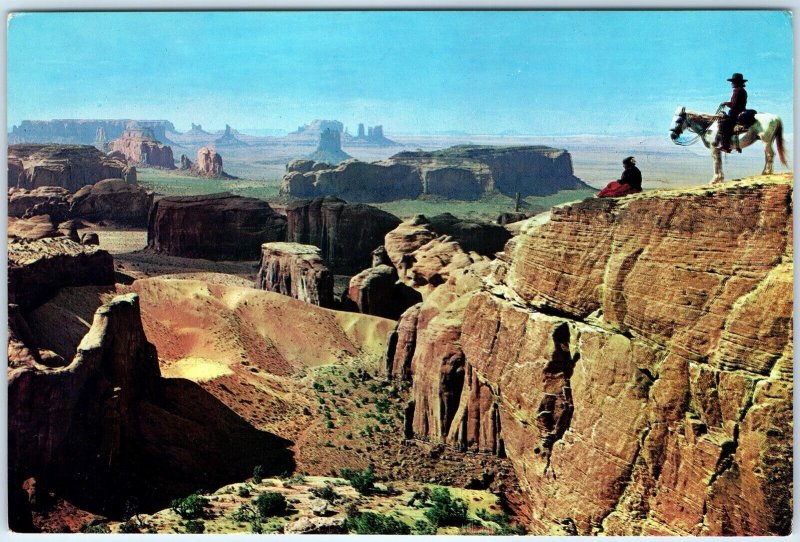 c1970s Pub. Phoenix, AZ Majestic Monument Valley Navajo Indian Horse 4x6 PC M13