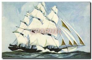 Postcard Old Clipper Ship Haffner