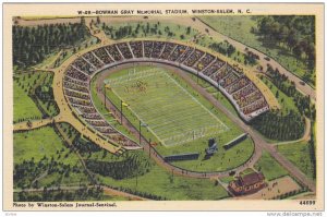 Aerial View, Bowman Gray Memorial Stadium, Winston-Salem, North Carolina, 30-40s