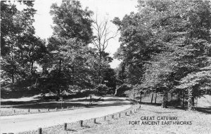 J6/ Fort Ancient Ohio RPPC Postcard c1940 Native American Earthworks 153