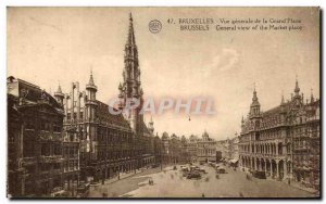 Old Postcard Vue Generale Brussels Grand Place