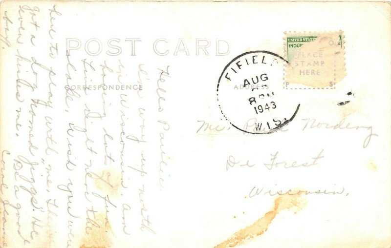 LP56  Springstead Wisconsin RPPC Postcard  Reid's Lodge Cabins