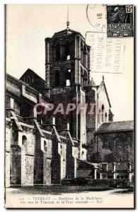 Postcard Old Vezelay Basilica Madeleine views of the transept and the central...