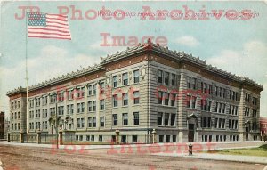 3 Postcards, Chicago Illinois, High School Scenes