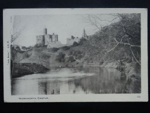 Northumberland WARKWORTH Castle from River - Old Postcard by Auty