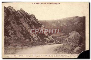 Old Postcard Brittany Picturesque wild gorges longeau has Bon Repos