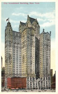 Vintage Postcard City Investment Spacious Edifice Building Broadway New York NY